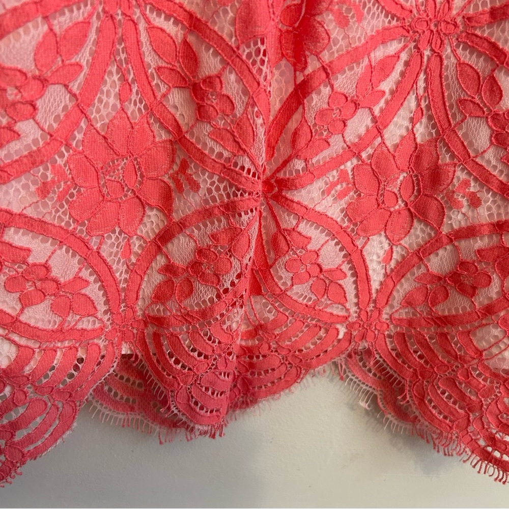 Tommy Hilfiger Coral Lace Sleeveless Dress, Size 2 - Picture 5 of 5